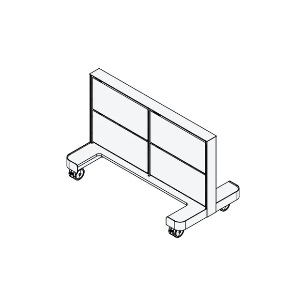 Rolling Wall Frame<br> 2 Panel Wide x 2 Panel Tall