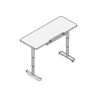 Motorized Adjustable Height Free Standing Table - 24 Deep