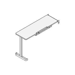 Perpendicular Desk 42 Tall x 24 Deep