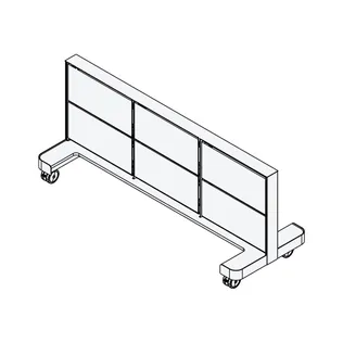 Rolling Wall Frame<br> 3 Panel Wide x 2 Panel Tall