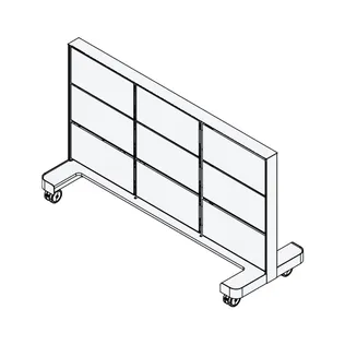 Rolling Wall Frame<br> 3 Panel Wide x 3 Panel Tall