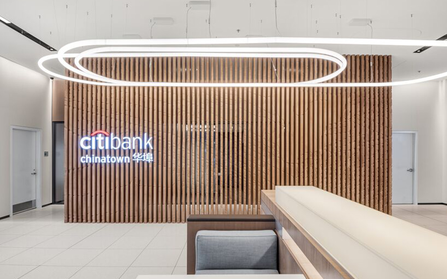 Custom Iconic Panel on Fortina Battens | Citibank